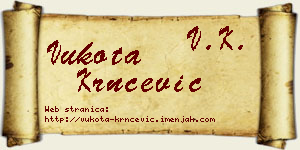 Vukota Krnčević vizit kartica
